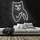 Katze mit Handgeste LED-Neonschild für Bar Club