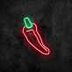 Chili Schote LED-Neonschild Küche Restaurant