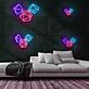 Polyeder Würfel LED-Neonschild für Spielzimmer und Bar
