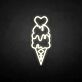 Eiswaffel mit Herz LED-Neonschild für Café Eisdiele