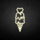 Eiswaffel mit Herz LED-Neonschild für Café Eisdiele