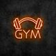 GYM LED Neonschild mit Hantelmotiv