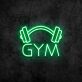 GYM LED Neonschild mit Hantelmotiv