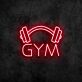 GYM LED Neonschild mit Hantelmotiv
