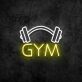 GYM LED Neonschild mit Hantelmotiv