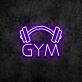 GYM LED Neonschild mit Hantelmotiv