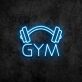 GYM LED Neonschild mit Hantelmotiv
