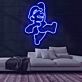 springender Videospielcharakter mit Mütze LED-Neonschild Gamingzimmer