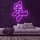 springender Videospielcharakter mit Mütze LED-Neonschild Gamingzimmer