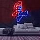 springender Videospielcharakter mit Mütze LED-Neonschild Gamingzimmer