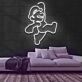 springender Videospielcharakter mit Mütze LED-Neonschild Gamingzimmer