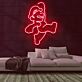 springender Videospielcharakter mit Mütze LED-Neonschild Gamingzimmer