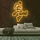 springender Videospielcharakter mit Mütze LED-Neonschild Gamingzimmer