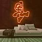 springender Videospielcharakter mit Mütze LED-Neonschild Gamingzimmer