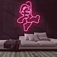 springender Videospielcharakter mit Mütze LED-Neonschild Gamingzimmer