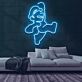 springender Videospielcharakter mit Mütze LED-Neonschild Gamingzimmer