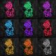 Videospielfigur mit Stern LED-Neonschild Gaming Kinderzimmer