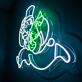 laufender Mann mit Geldsack LED-Neonschild für Bar Spielzimmer