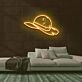 Strohhut mit rotem Band LED-Neonschild Wohnzimmer Bar