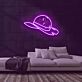 Strohhut mit rotem Band LED-Neonschild Wohnzimmer Bar