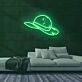 Strohhut mit rotem Band LED-Neonschild Wohnzimmer Bar