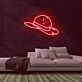 Strohhut mit rotem Band LED-Neonschild Wohnzimmer Bar