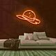 Strohhut mit rotem Band LED-Neonschild Wohnzimmer Bar