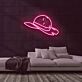 Strohhut mit rotem Band LED-Neonschild Wohnzimmer Bar