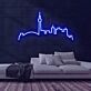 Stadt-Skyline mit Fernsehturm LED-Neonschild Wohnzimmer Büro
