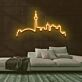 Stadt-Skyline mit Fernsehturm LED-Neonschild Wohnzimmer Büro