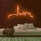 Stadt-Skyline mit Fernsehturm LED-Neonschild Wohnzimmer Büro