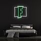 Buchstabe F LED Neonschild im minimalistischen Design