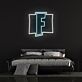 Buchstabe F LED Neonschild im minimalistischen Design