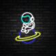 Astronaut auf Saturn LED-Neonschild Wohnzimmer Kinderzimmer