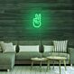 Hand mit Peace Zeichen LED-Neonschild Wohnzimmer Schlafzimmer