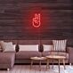 Hand mit Peace Zeichen LED-Neonschild Wohnzimmer Schlafzimmer