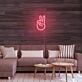 Hand mit Peace Zeichen LED-Neonschild Wohnzimmer Schlafzimmer