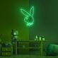 Hasenkopf mit Fliege LED-Neonschild für Bar Club