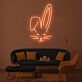 Hasengesicht LED-Neonschild Wohnzimmer Kinderzimmer