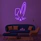 Hasengesicht LED-Neonschild Wohnzimmer Kinderzimmer