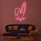 Hasengesicht LED-Neonschild Wohnzimmer Kinderzimmer