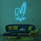 Hasengesicht LED-Neonschild Wohnzimmer Kinderzimmer