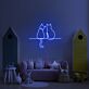 zwei Katzen auf einem Ast LED-Neonschild Wohnzimmer Kinderzimmer
