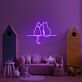 zwei Katzen auf einem Ast LED-Neonschild Wohnzimmer Kinderzimmer