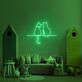 zwei Katzen auf einem Ast LED-Neonschild Wohnzimmer Kinderzimmer