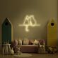 zwei Katzen auf einem Ast LED-Neonschild Wohnzimmer Kinderzimmer