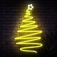Weihnachtsbaum mit Stern LED-Neonschild Wohnzimmer Weihnachtsdeko