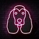 Hundekopf mit langen Ohren LED-Neonschild Wohnzimmer Haustierladen
