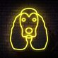 Hundekopf mit langen Ohren LED-Neonschild Wohnzimmer Haustierladen