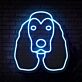 Hundekopf mit langen Ohren LED-Neonschild Wohnzimmer Haustierladen